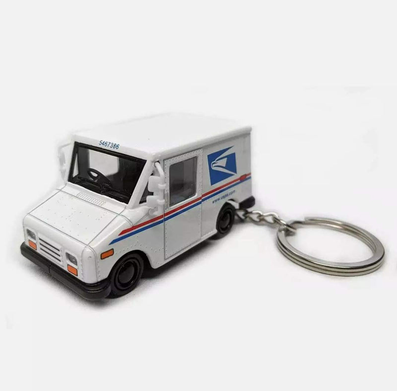 [AUSTRALIA] - 📬KiNSMART Die Cast 2.5 Inch United States Postal Service Truck USPS Grumman LLV 1:72 Scale 2.5in Key-Chain 