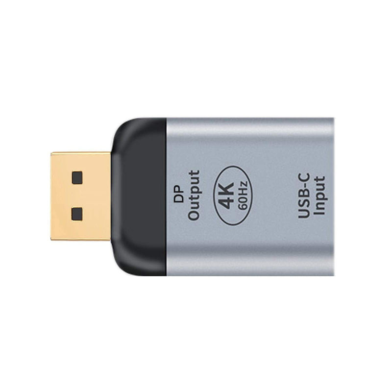 [AUSTRALIA] - Cablecc USB-C Type C Female Source to 4K 60hz 1080p Displayport DP Sink HDTV Adapter for Tablet & Phone & Laptop Silver USB-C Female to DP Male 