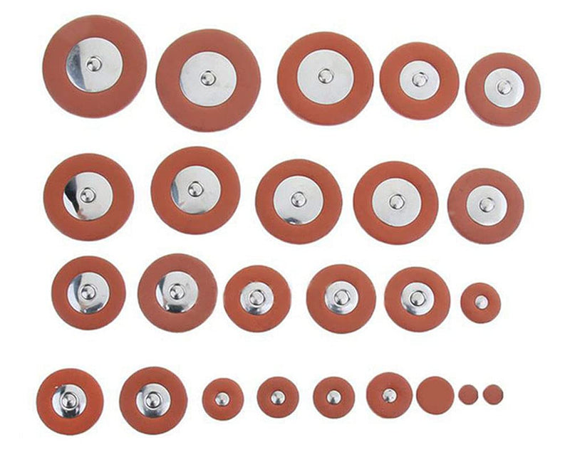 [AUSTRALIA] - 25 Pieces Leather Pads Alto Sax Pads Replacement Set Saxophone Repair Parts Brown 9mm to 48mm 