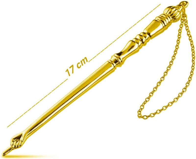 super stam Torah Book Pointer Yad Hand Pointer Gold Finish Great bar bat Mitzvah Gift with a 20cm Bead Charm (17 cm Gold) 17 cm gold