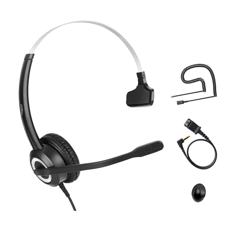 Cisco Phone Headset Mic Noise Cancelling U10 Cable RJ9 & 3.5mm Adapter Compatible with Cisco IP Phones 6861 7942g 7965g 8841 8851 8861 8945 8961 Series Model Monaural headset + U10 / 3.5 mm Jack