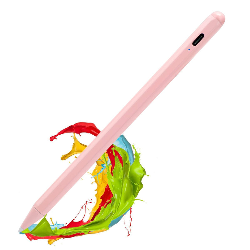 Stylus for Apple iPad 8 10.2 Inch Pencil 2nd Generation,Magnetic and Palm Rejection with 1.2 mm Replaceable POM Tip Active Stylus Pen for iPad 8th Generation Pencil,Pink Pink