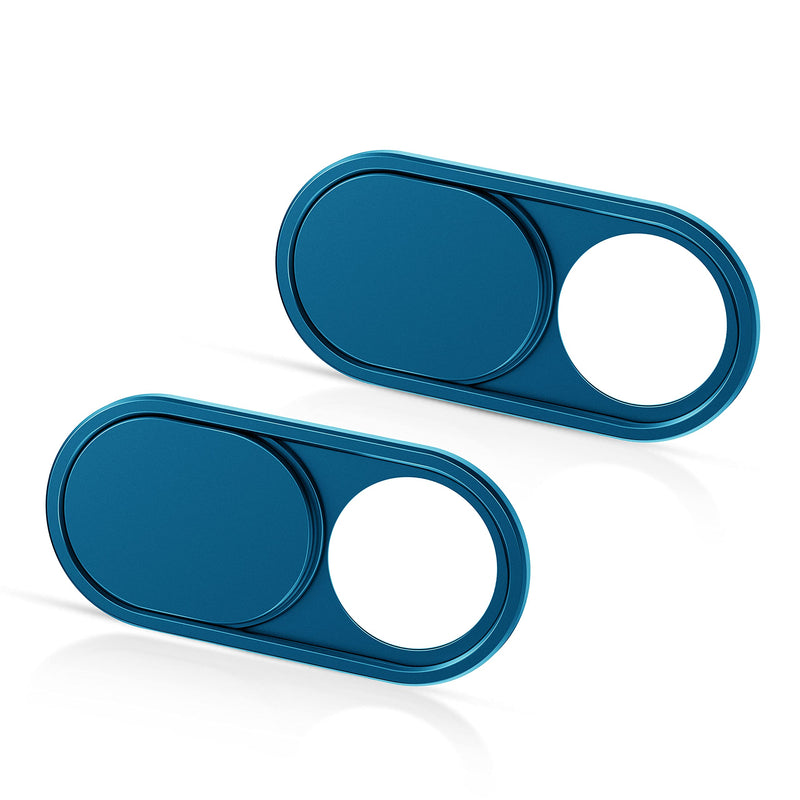 Camera Cover Slide Ultra-Thin, Blue Webcam Cover for MacBook air, Laptop, iMac, Desktop, PC, MacBook Pro, iPad, iPhone 8/7/6, Privacy Web Camera Protection [2 Packs] Blue-2 Pcs