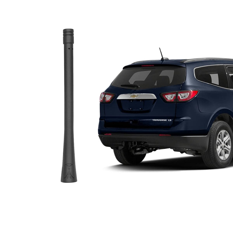 PYGHAP Stylish Short Antenna Compatible with Chevy GMC Lincoln Cadillac Buick Select Models, 6" Short Radio AM FM Antenna, Car Wash Proof, Flexible Rubber Antenna Rod