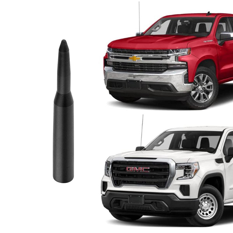 [AUSTRALIA] - PYGHAP Stylish Short Antenna Compatible with Chevy Silverado & GMC Sierra Trucks, 4" Short Aluminum Antenna, Car Wash Proof 