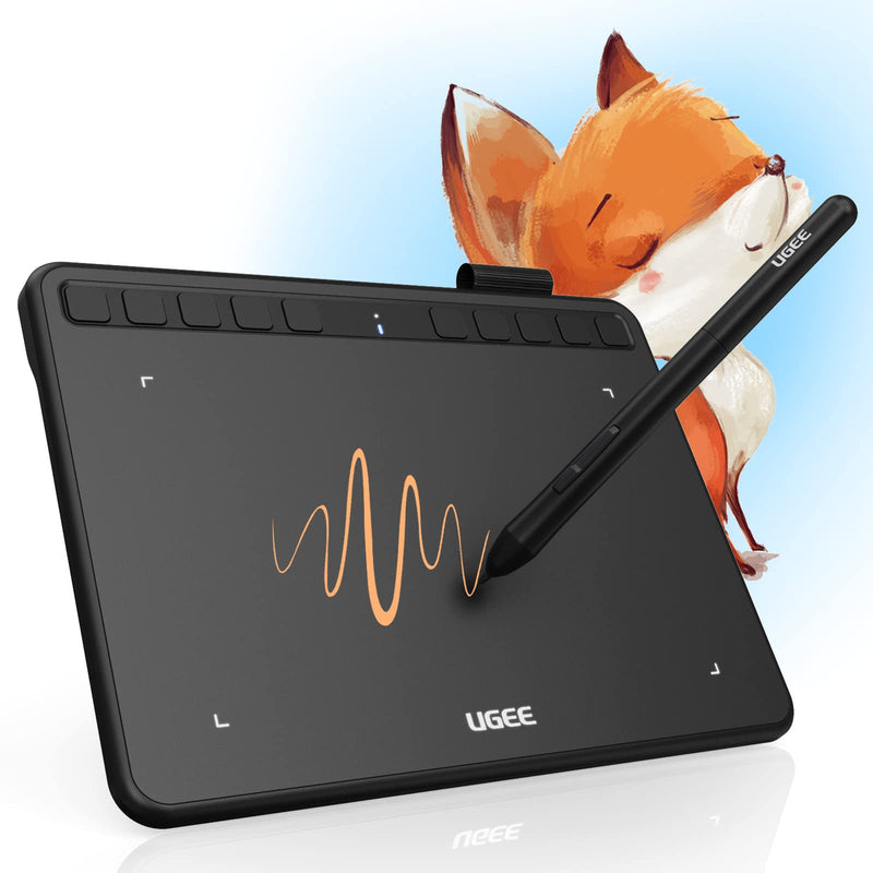 Drawing Tablet, UGEE Computer Graphics Tablets with 10 Hot Keys, 6.5x4 inch OSU Tablet with Battery Free Stylus of 8192 Levels Pressure Sensitivity,Digital Pen Art Pad for Mac/Linux/Windows PC/Android 6.4x4 inch Graphics Drawing Tablet wire