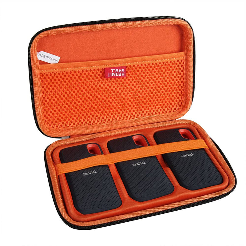 Hermitshell Hard Travel Case for SanDisk 500GB / 250GB / 1TB / 2TB Extreme Portable SSD (Case for 3 Hard Drives)