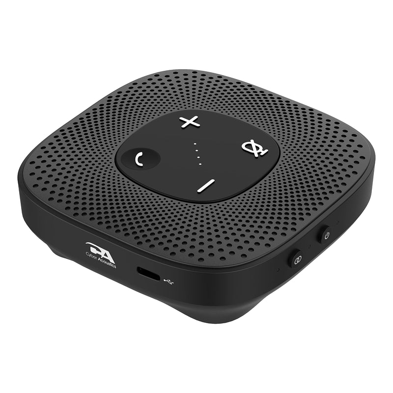 CA Essential Speakerphone SP-2000 - USB and Bluetooth Speakerphone, Clear Sound, 360 Degree Noise Cancelling Microphone with 3m Range, 66 Ft BT Wireless Range, by Cyber Acoustics 1 Pack