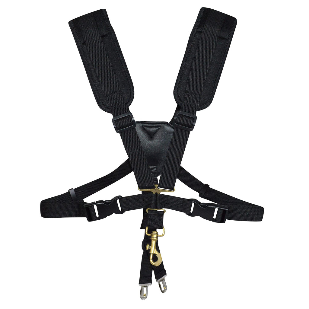 adorence Saxophone Harness Strap, Padded Saxophone Shoulder Strap/Sax Chest Strap - Baritone, Tenor, Alto and Bari Sax Strap for Regular Beginner, Medium Detachable Clips