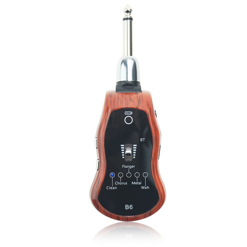 OW Portable Headphone Amp Synthesizer Pocket Plug Amplifier Rechargeable for Electric Guitar with Bluetooth Receiver Support 5 Effects: Clean/Chorus/Flanger/Metal/Wah