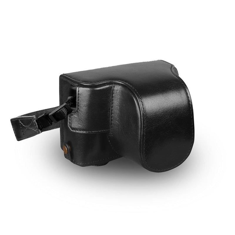 MegaGear MG1979 Ever Ready Genuine Leather Camera Case Compatible with Fujifilm X Series X-E4 - Black