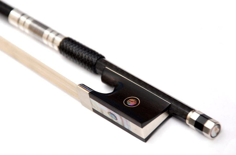 Carbon Fiber Violin Bow 4/4 Full Size Lightweight Fiddle Bow with Deep & Powerful Tone for Advance Level Violins [Carbon Bow 4/4] Carbon bow 4/4 full size