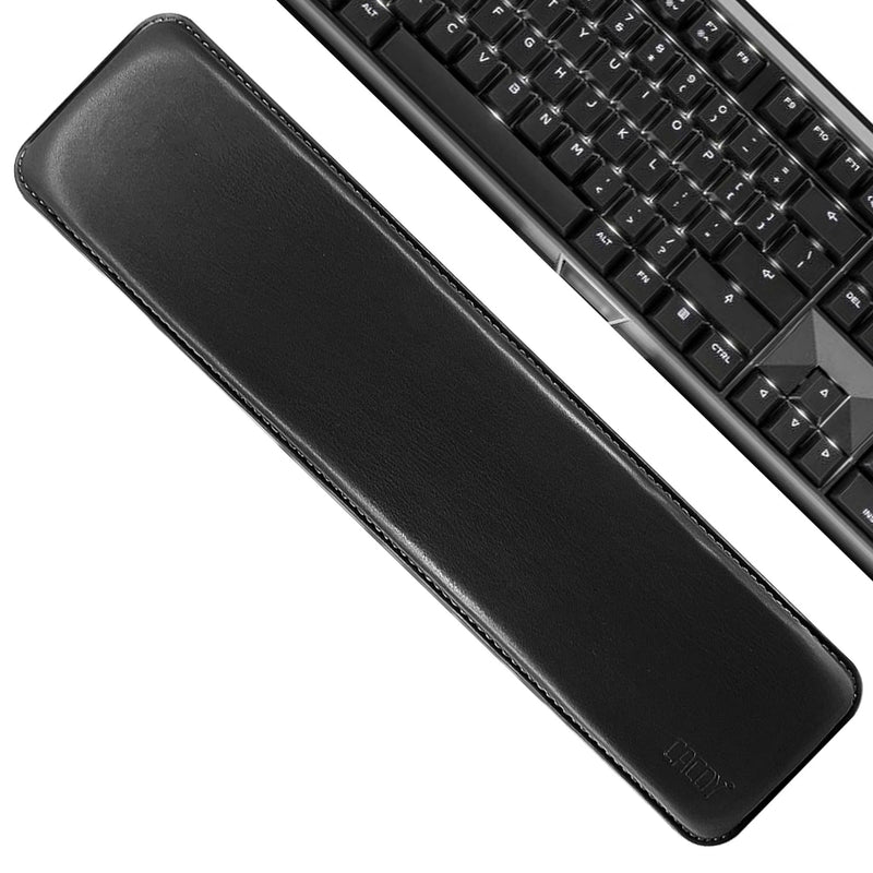 Cacoy Keyboard Wrist Rest Ergonomic Soft PU Leather Wrist Support with Memory Foam-Filled for Office, Computer, Laptops, Keyboard - Black Keyboard-Wrist Rest
