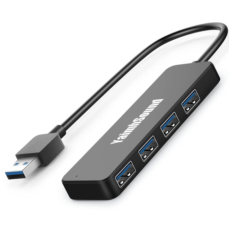 4-Port USB Hub 3.0, YaimhSound USB Splitter for Laptop, Keyboard and Mouse Adapter for Dell, Asus, HP, MacBook Air, Surface Pro, Acer, Xbox, Flash Drive, HDD, Console, Printer, Camera