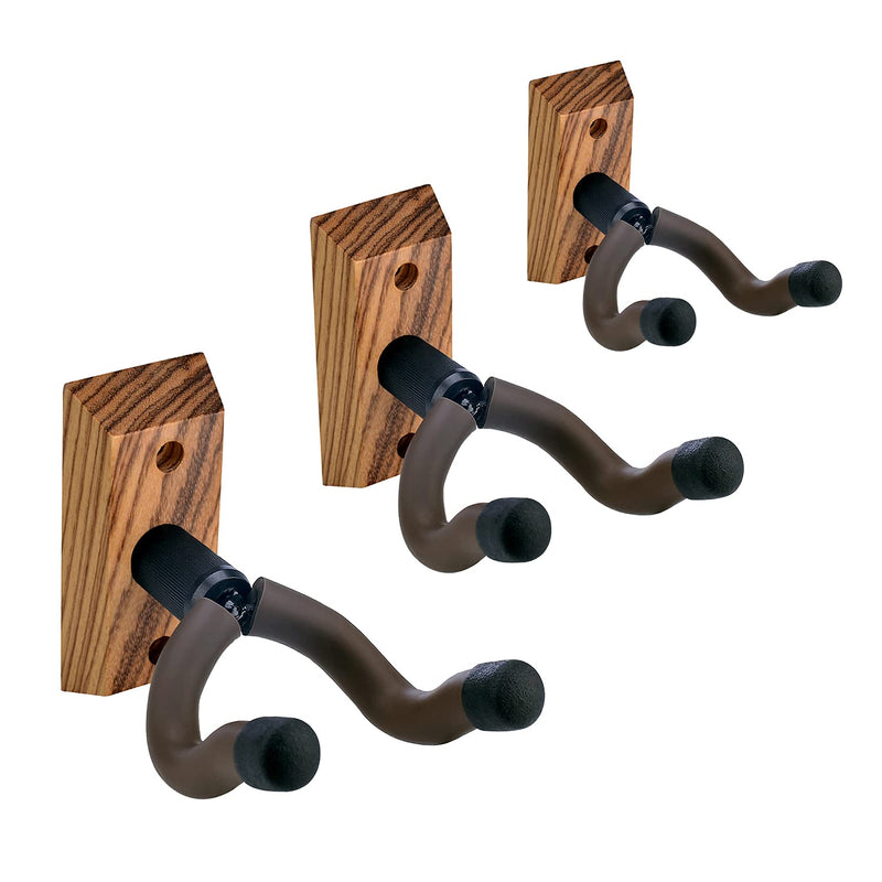 [AUSTRALIA] - Guitar Ukulele Wall Mount Hanger,Guitar Hangers,Hooks,Holders,Stand, 3Pack Zebra Hardwood Guitar Wall Mount Hanger,for Acoustic,Electric,Guitar,Bass,Banjo,Mandolin,Ukulele 3Pack,Zebra Hardwood 