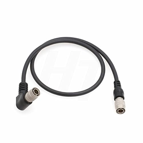 Power Cable Hirose 4 Pin for WISYCOM MCR54 Sound Devices 688 MixPre Zaxcom Zoom F8 Recorder Mixer 50 cm, Right Angle to Straight