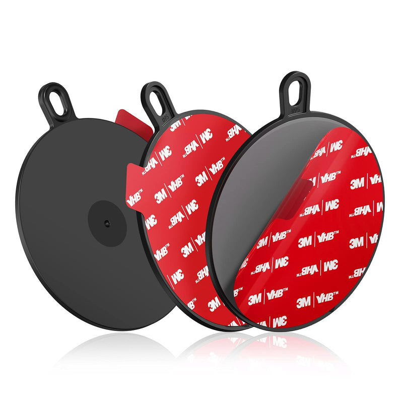 Dashboard Pad Mounting Disk for Suction Cup, 95mm (3.74") 3M Heat Resistant Adhesive Disc for Dash Camera Windshield Holder, GPS, Tablet, Car Phone Bracket Base with Sticky Adhesion Replacement 3 Pack