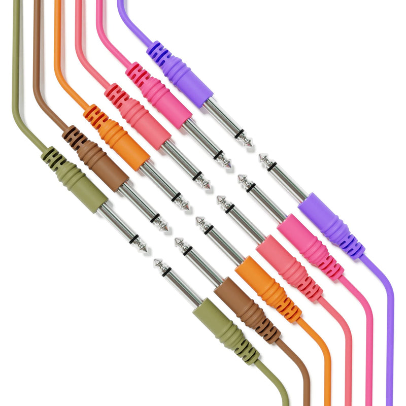 Mono Instrument Guitar Cable - Patch Lead TS 6.35mm 1/4" - Eurorack Synth Synthesizer [6B-Pack | 60 cm - 23.62"] 60 cm - 23.62" 6B-Pack
