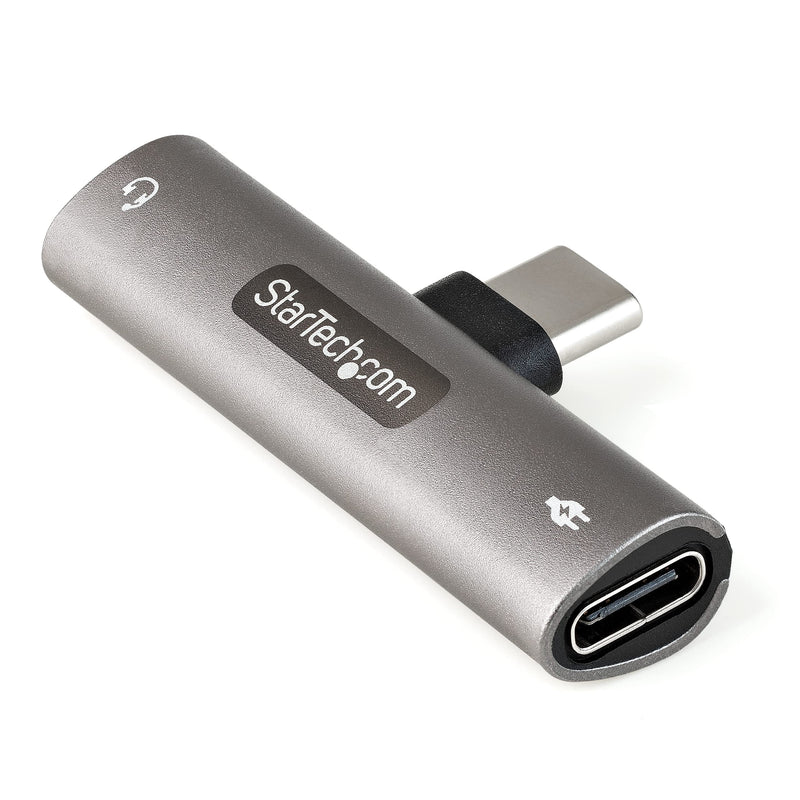 StarTech.com USB C Audio & Charge Adapter - USB-C Audio Adapter w/ 3.5mm TRRS Headphone/Headset Jack and 60W USB Type-C Power Delivery Pass-through Charger - For USB-C Phone/Tablet/Laptop (CDP235APDM) w/ 3.5mm audio + 60W Charge