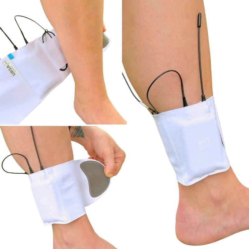 URSA Ankle Straps: Low-Profile, Soft, Stretchy & Breathable Transmitter Straps for Location Sound, Theatre, Wedding Shoots & More (White, Ankle) White