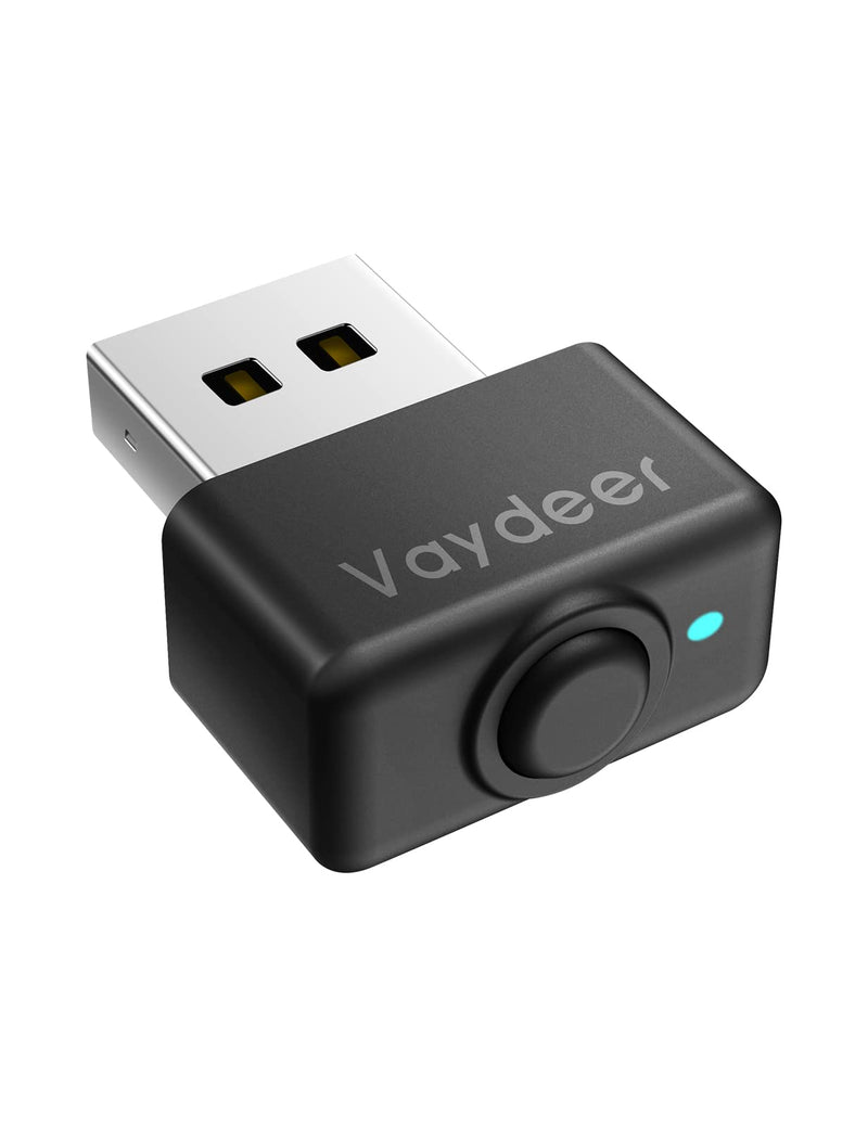 VAYDEER Tiny Mouse Jiggler USB Port Mouse Mover Supports Multi-Track, Driver-Free, Plug-and-Play with ON/Off Switch Black Square Mouse Jiggler