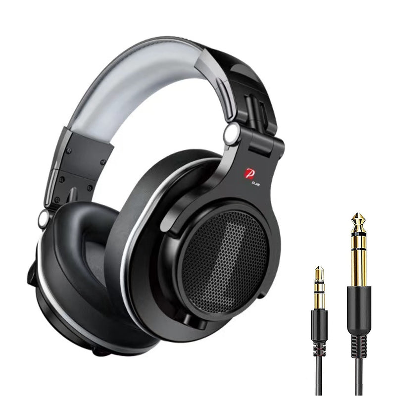 [AUSTRALIA] - Prosonic DJ2G Over Ear Headphone, Wired Bass Headset with 40mm Driver, Foldable Lightweight Headphones with Shareport and Mic for Recording Monitoring Mixing Podcast Guitar PC TV (Black Grey) Black Grey 