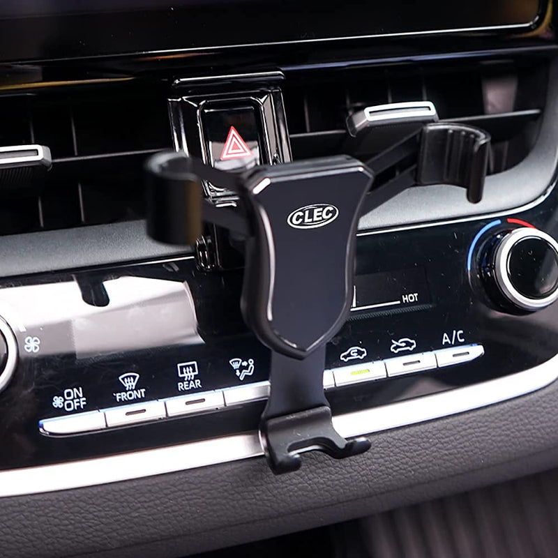 Behave Car Phone Holder,Fit for Toyota Corolla 2020 2021 2022 2023 2024 2025 2026,360 Degree Rotation Adjustable for Air Vent Car Phone Mount Compatible with Most 4-7 Inches Cellphone,Black(Alloy) Alloy-Black