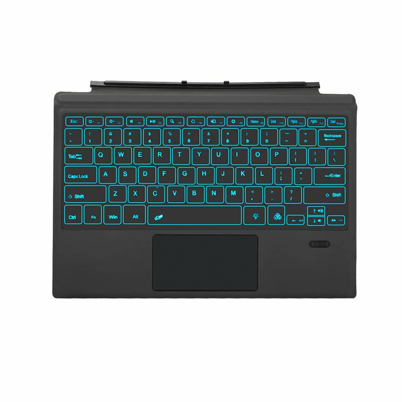 Surface Pro 7 Wireless Bluetooth Keyboard with Touchpad 7 Color Backlit Rechargeable Battery Detachable Keyboard for Microsoft Surface Pro 4/5/6/7/7+