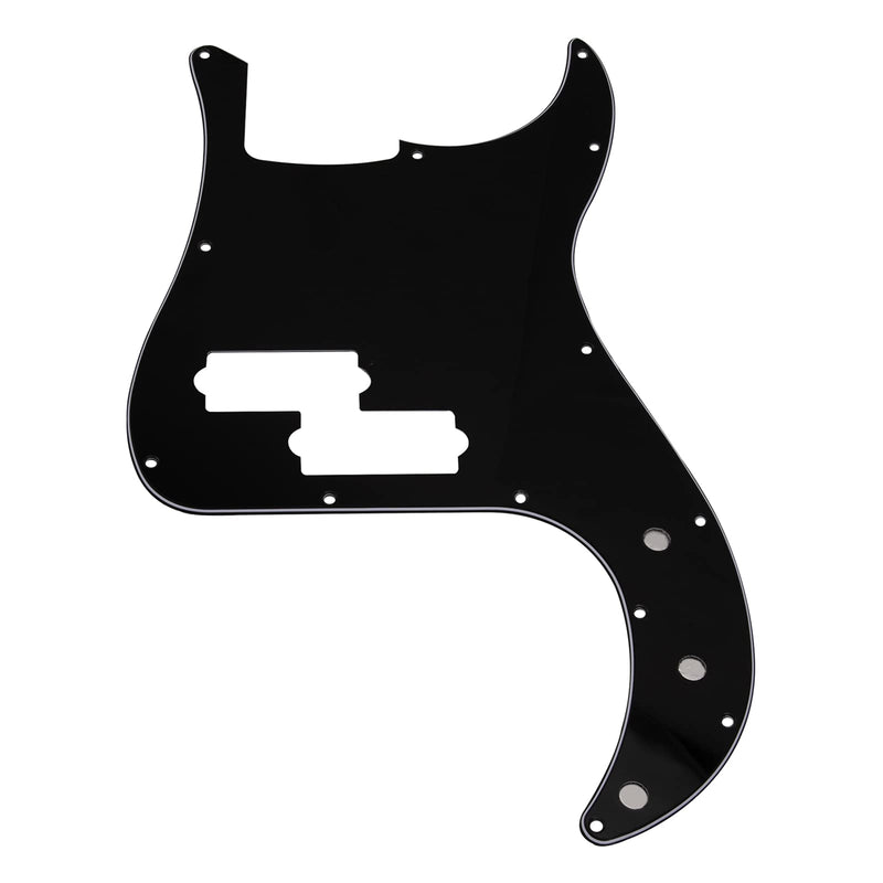 1Pcs Yootones 13 Hole P Bass Pickguard Guitar Scratch Plate Pick Guard Compatible with 4 String USA/Mexican Standard Precision Bass Part (3Ply Black) 3Ply Black