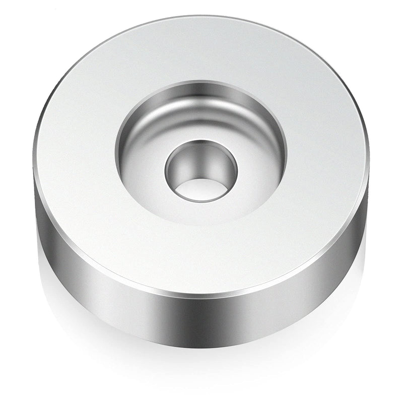45 Record Adapter for Turntable RPM Record Player for 7 Inch Vinyl Record Players Turntables Solid Aluminum Dome (Silver) Silver