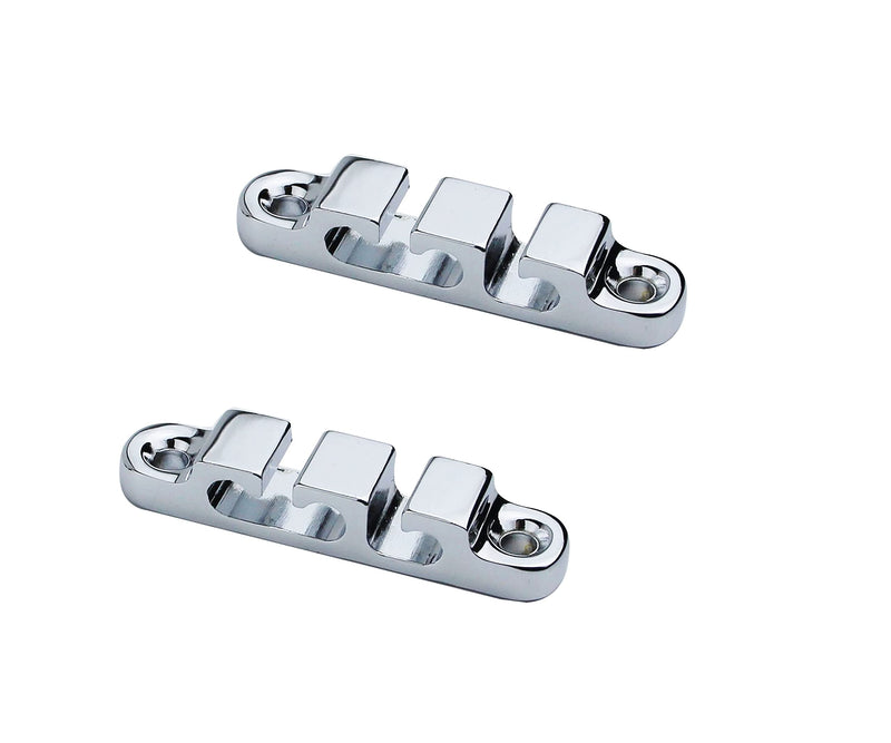 Guyker 2Pcs 3-String Retainer/String Guide for Electric Bass Head Retainer String Tree String Buckle Guide Groove Bass String SR5, Chrome