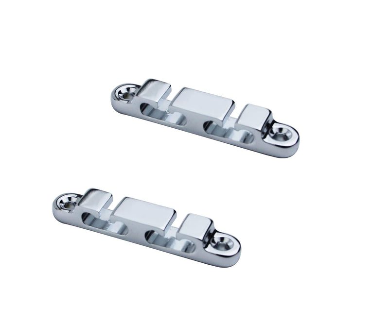 Guyker 2Pcs 4-String Retainer/String Guide for Electric Bass Head Retainer String Tree String Buckle Guide Groove Bass String SR6, Chrome