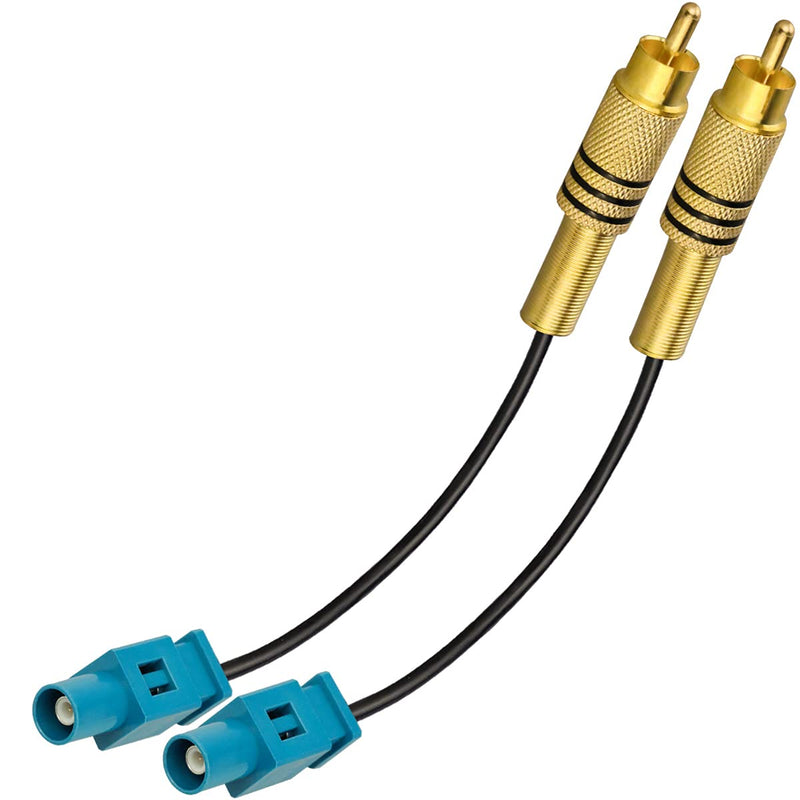 [AUSTRALIA] - TUOLNK 2 Pack 6 inch Fakra Z Male to RCA Male Pigtail Cable for Car DVD GPS Antenna Extension Cable Pigtail Jumper Coaxial Cable RG174 6inch cable 