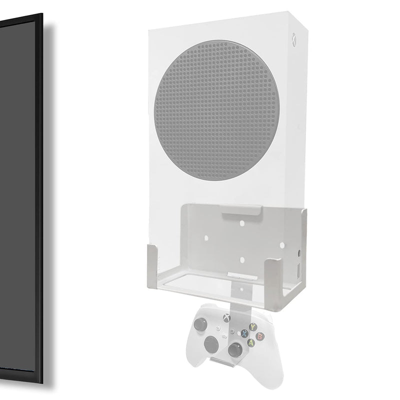 [AUSTRALIA] - Wall Mount for Xbox Series S (Mount The Console & Accessories on Wall Near or Behind TV Left/Right), Wall Shelf Bracket Kit for XSS System 