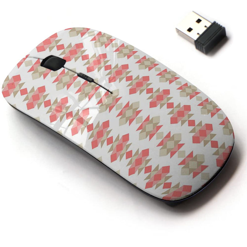 2.4G Wireless Mouse with Cute Pattern Design for All Laptops and Desktops with Nano Receiver - Boho Tribal