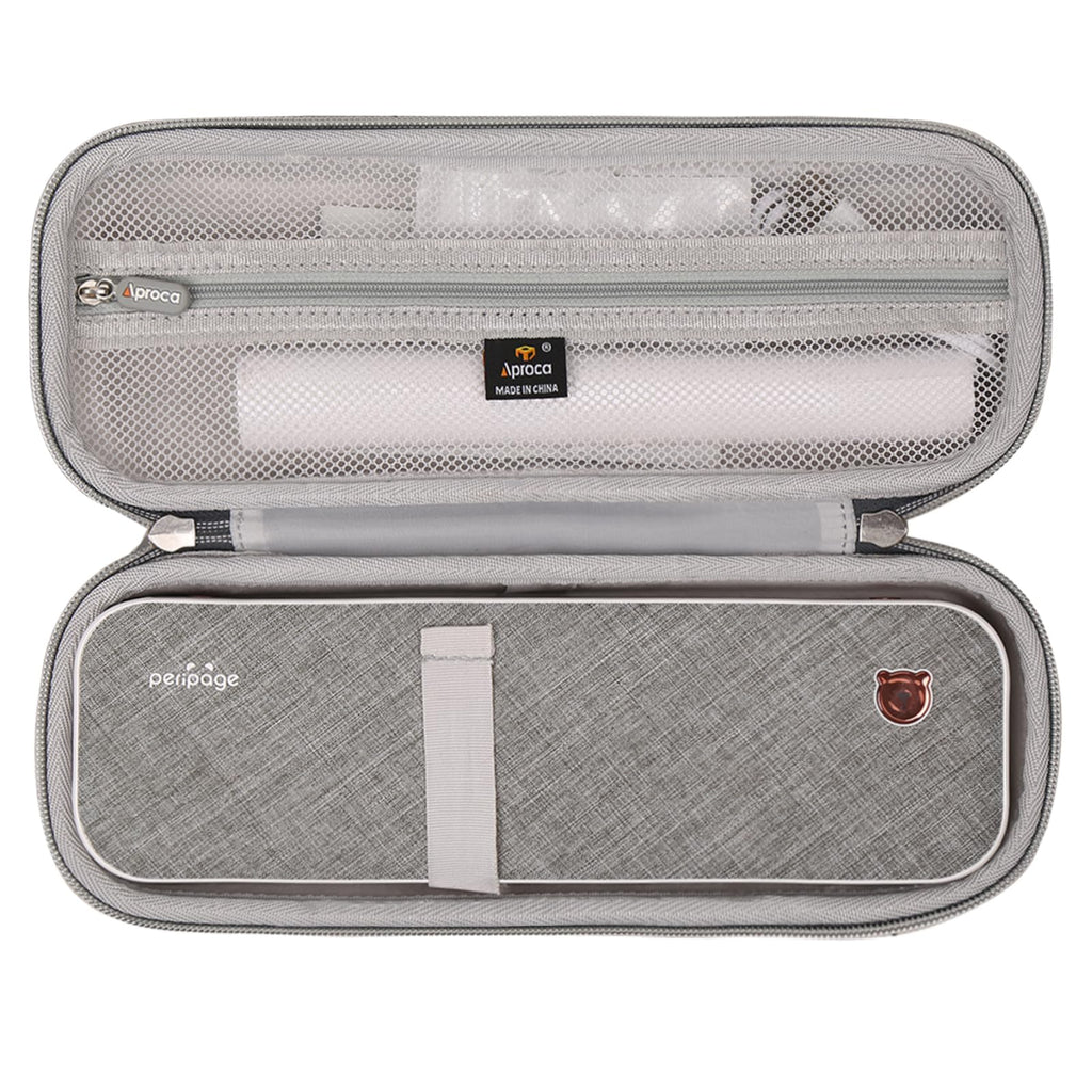 Aproca Grey Hard Storage Carrying Case, for JADENS Wireless Portable Printer/MUNBYN Portable Printer ITP01 and Accessories