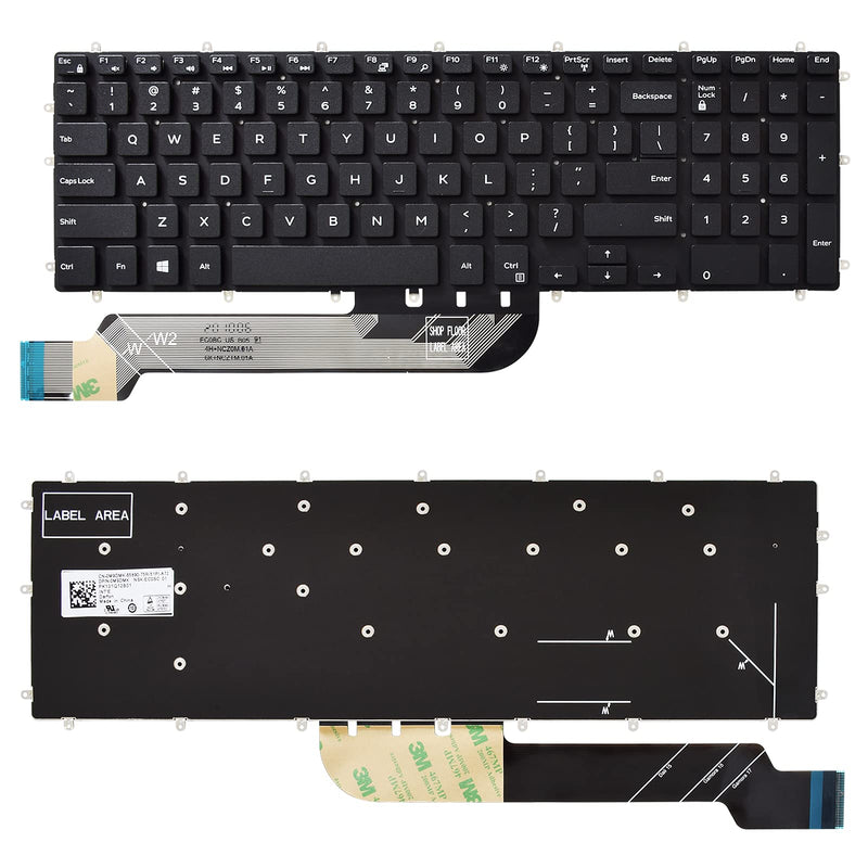 SUNMALL Replacement Keyboard Compatible with Dell Inspiron 3579 3583 3779 5565 5567 5570 5575 5587 7566 7567 7577 7588 5767 5770 5775 7773 7778 7779 Laptop. (No Backlight)