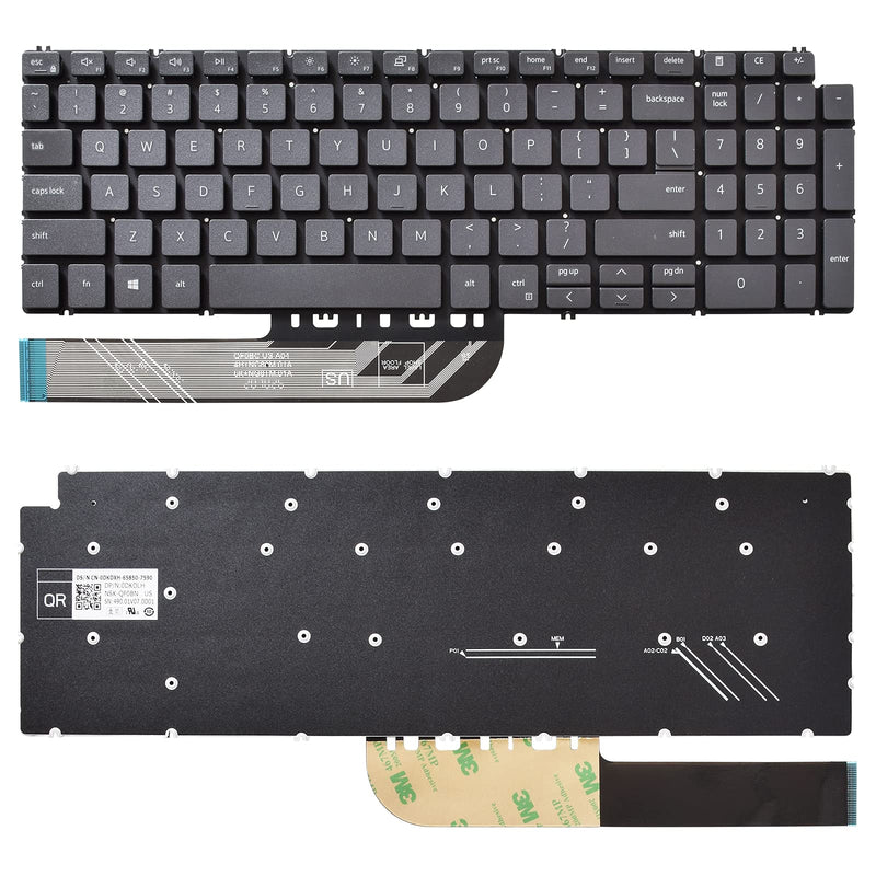 SUNMALL Replacement Keyboard Compatible with Dell Inspiron 15 5501 5502 5508 5584 5590 5593 5594 5598.Inspiron 15 3501 3502 3505.Inspiron 15 7000 7590 7591 7791 Latitude 3510 US Layout No Backlit
