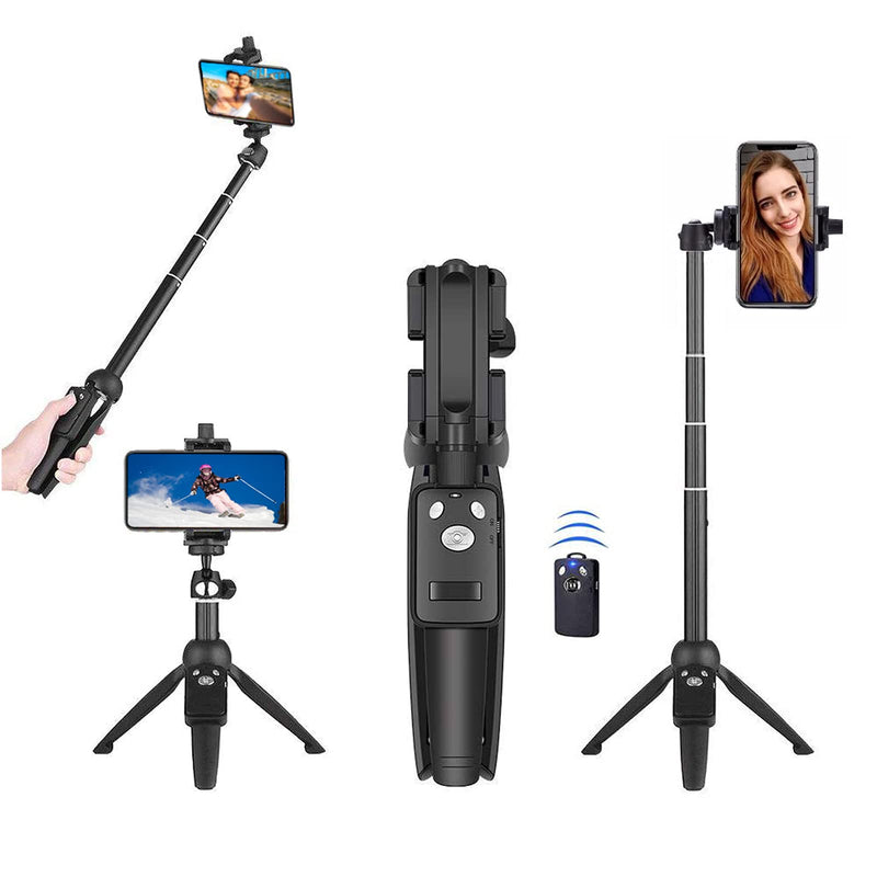 [AUSTRALIA] - Tripod Monopod Selfie Stick 40 Inch with Wireless Remote Shutter Control Phone Clip Holder，Compatible with iPhone 14 13 12 11 Pro max Xs X 8 7 6 Plus,Samsung Galaxy S23 S22 S21 S20 S10 S9,Gopro 