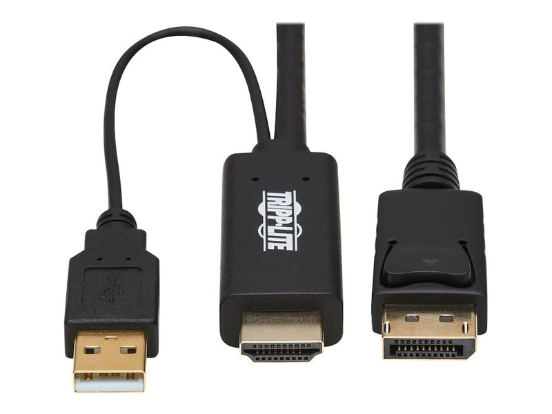 Tripp Lite HDMI to DisplayPort Adapter Cable Active 4K USB Power M/M 2M (P567-02M)