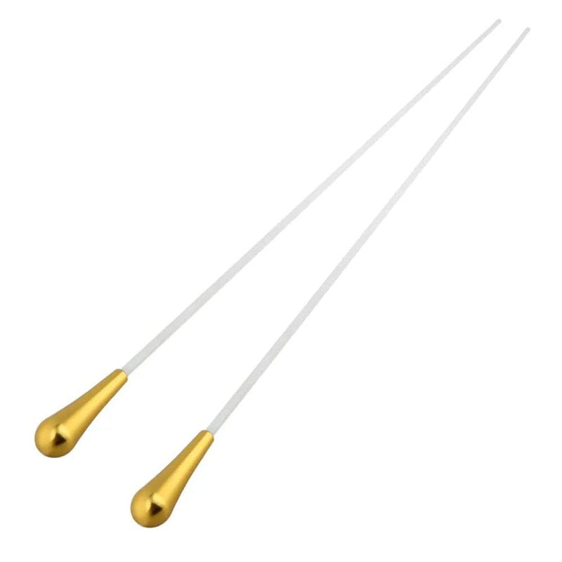 15 Inch Music Baton Orchestra Baton Alloy Handle Music Conducting Baton Pack of 2 Gold