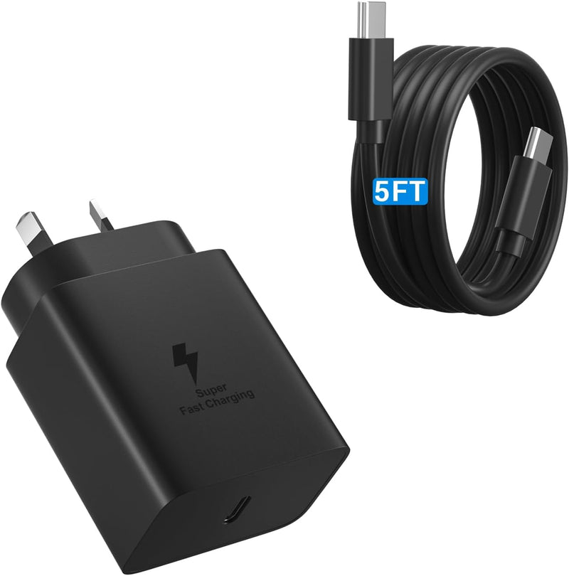 [AUSTRALIA] - Samsung Fast Charger Super Fast Wall Charging Type C Cable for Samsung Galaxy S21/S21+/S21 Ultra/S20/S20+/S20 Ultra/Note 20/Note 20 Ultra/Note 10/Note10+ 