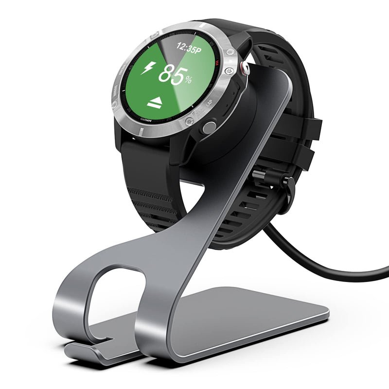 Charger for Garmin Instinct/for Garmin Vivoactive 3 4/for Fenix 5/for Fenix 6, Magnetic Charger Station with 5FT USB Cable for Garmin Venu/for Garmin Forerunner 745/945/935/245/for Garmin Approach S60 Gray