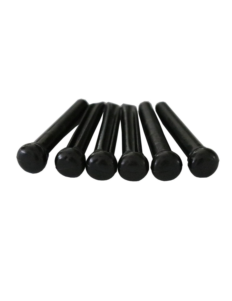 Metallor Guitar Bridge Pins String Pegs for Acoustic Guitar Parts Replacement Set of 6 Pieces Black.