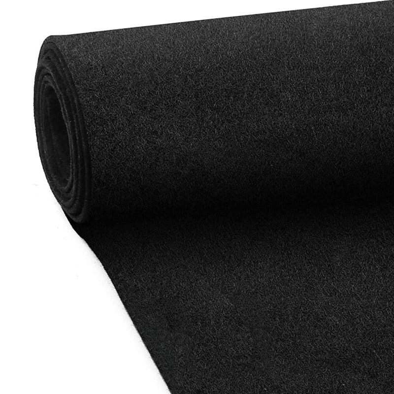40" x 70" High Grade - Underfelt Carpet for RV, Boat, Truck, Speaker Box, Door Liner, Desk (Black) Black