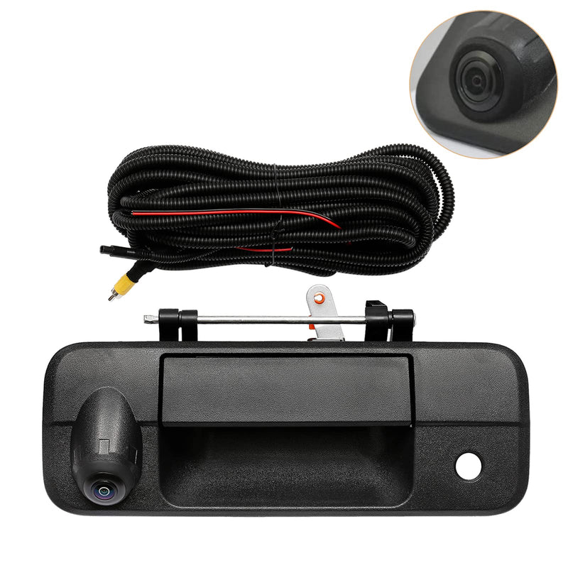 Backup Camera Tailgate Handle, Compatible with Toyota Tundra 2007-2013 | With Key-Hole, with 170° Rear Viewing Angle, Waterproof, Rear View Camera, Back up Camera, Reverse Camera Black