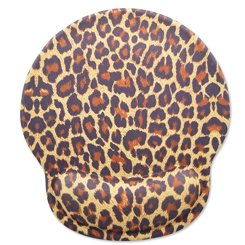 Leopard Mouse Pad with Wrist Support,Desk Accessories Ergonomic Mouse Pad Durable & Comfortable Large Non-Slip Cheetah Wrist Rest for Gaming,Computer,Laptop,Home Office
