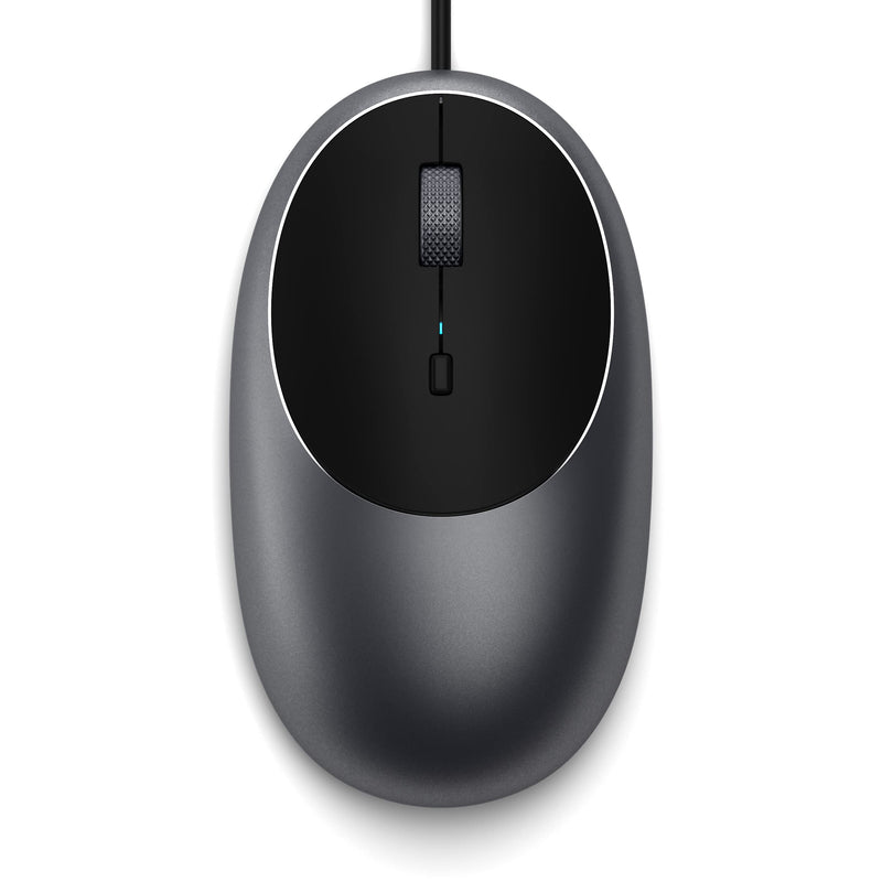 Satechi Aluminum C1 USB-C Wired Mouse – Optical Computer Mouse – Compatible with 2021 iMac M1, 2021 iPad Pro M1, 2020 MacBook Air M1, 2020 Mac Mini (Space Gray) Space Gray