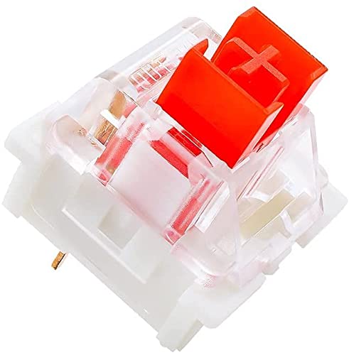 Pack 32 OUTEMU Red Switches 3 Pin Key Switch - Gateron& Cherry MX Equivalent DIY Replaceable Switches for Mechanical Keyboard (Red)