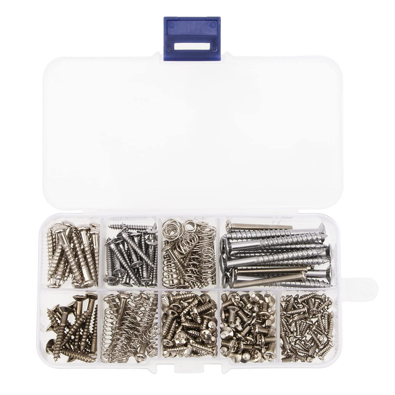 [AUSTRALIA] - 9Types Yootones 226 Pieces Guitar Screw Kit with Springs Compatible with Electric Guitar Bridge, Pickup, Pickguard, Tuner, Switch, Neck Plate, Guitar Strap Buttons & A Tweezers Guitar Accessories 